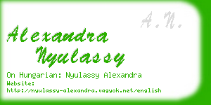 alexandra nyulassy business card